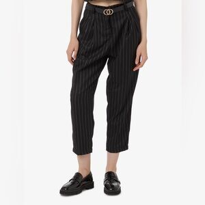 NVLT Black Pinstripe Pants